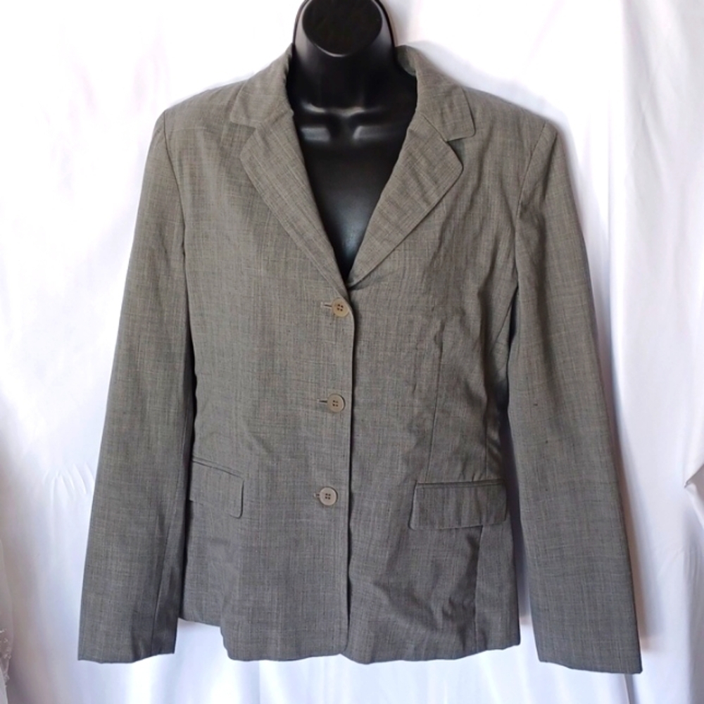 Brooks Brothers Women’s Wool blend Lined Blazer, Gray